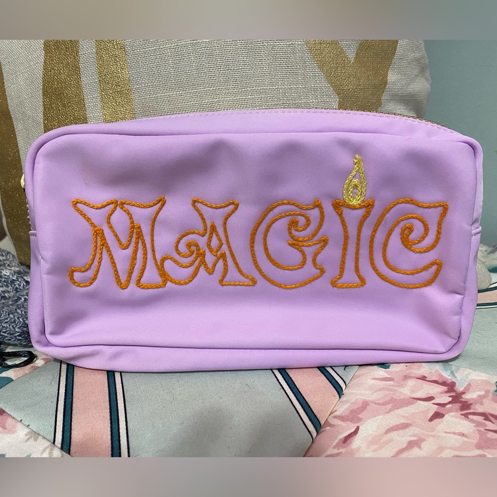 SOLD Stoney Clover Hand Embroidered MAGIC Pouch in Grape